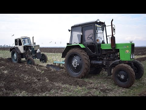 Видео: МТЗ 82 с Композитным плугом TEKRONE