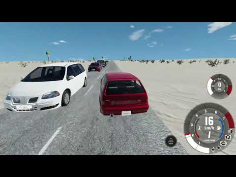 Видео: Волшебная прямая. Устроил дтп на перекрестке. BeamNG drive