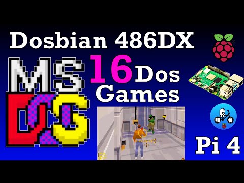 Видео: Dosbian. 16 игр MSDos. Работает на Raspberry Pi 4.