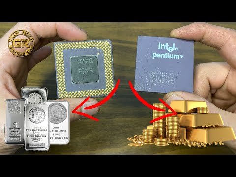 Видео: Восстановление золота и серебра из процессоров İntel Pentium ipp | Извлечение золота |