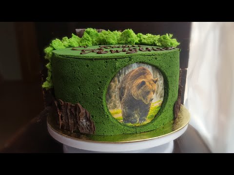 Видео: "ЛЕСНОЙ" декор для торта🌿кора, мох, японский заварной бисквит 🌿 FOREST cake decoration