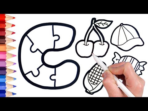 Видео: Как нарисовать кукурузную конфету Cherry Hat для малышей и детей | Рисование и раскраска алфавита