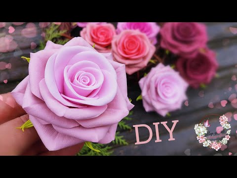 Видео: Она НАСТОЯЩАЯ???  DIY /MK 🌹РОЗА из фоамирана🌹 ROSE from foamiran🌹