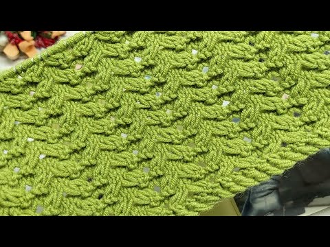 Видео: Узор спицами "Плетение вытянутых петель "