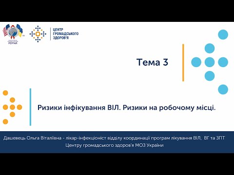 Видео: 3. Ризики інфікування ВІЛ. Ризики на робочому місці.