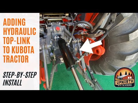 Видео: Как установить гидравлическую верхнюю тягу на трактор Kubota