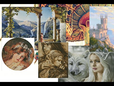 Видео: Карусель МНОГОЦВЕТКИ Круг 22)) Химера ) Вышивка крестом