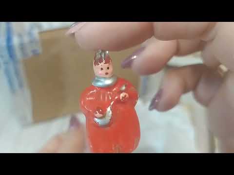 Видео: Посылка из прошлого. Миниигрушки на елку1952 года.Редкие пластиковые игрушки.