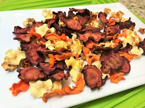 Видео: ОВОЩНЫЕ ЧИПСЫ без масла, соли и специй. Здоровое Питание. Vegetable Chips.