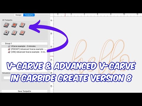 Видео: V-Carve и Advanced V-Carve в Carbide Create версии 8