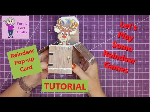 Видео: Очаровательная объемная открытка «Рудольф»