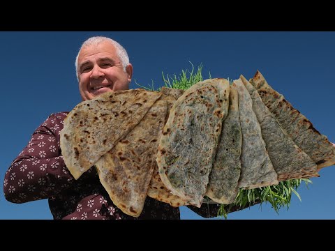 Видео: КУТАБЫ c МЯСОМ и ЗЕЛЕНЬЮ. ENG SUB