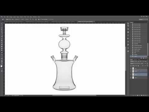 Видео: Ретушь стеклянного кальяна. Уроки по ретуши №3.
