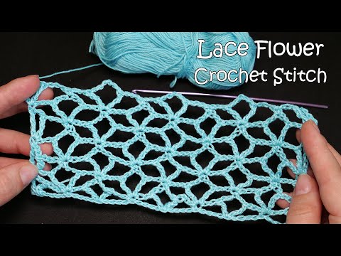 Видео: Цветочная сетка крючком 🌼 Lace Flower Crochet Stitch