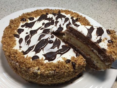 Видео: Диетический торт "Сметанник".  ПП торт.  Diet cake. Фитнес торт.