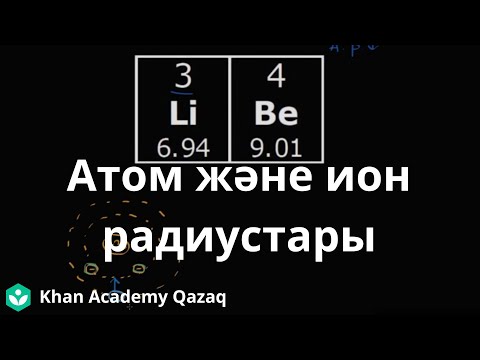 Видео: Атом және ион радиустары