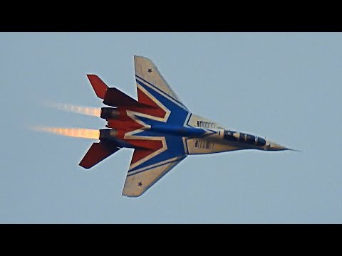 Видео: МиГ 29. Форсаж на закате. Тренировка перед форумом Армия-2020