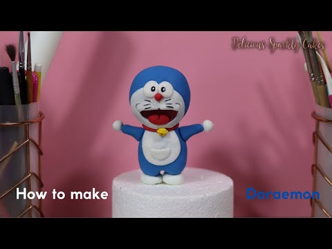 Видео: Doraemon Cake Topper как сделать из помады или глины