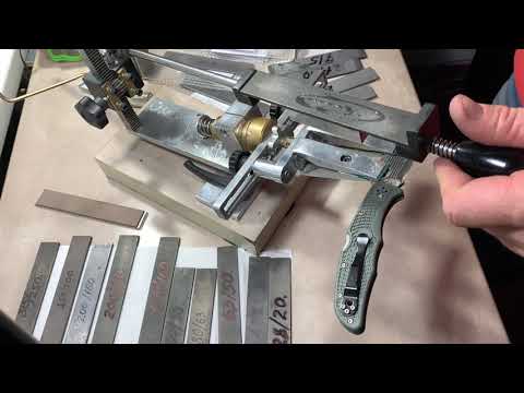 Видео: Заточка ножа эльборами на медно оловянной связке.