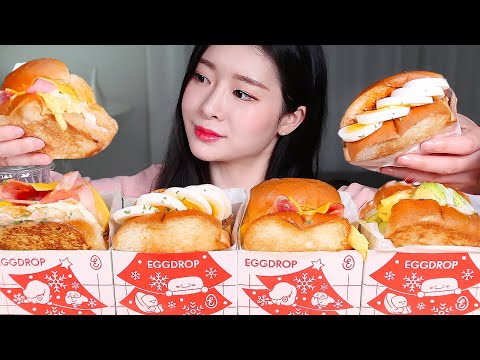 Видео: ASMR * Знаменитые корейские яичные тосты 🧡 Egg Drop X4 Ветчина, Сыр, Авокадо, Шашлык Терияки MUKBANG