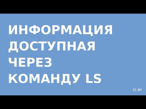 Видео: Информация доступная через «ls»