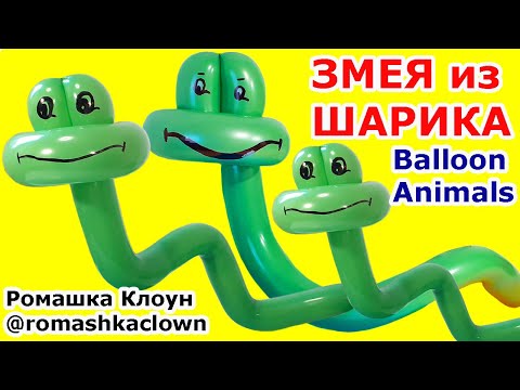 Видео: Фигурки из шариков Змея Snake Balloon Animal globoflexia
