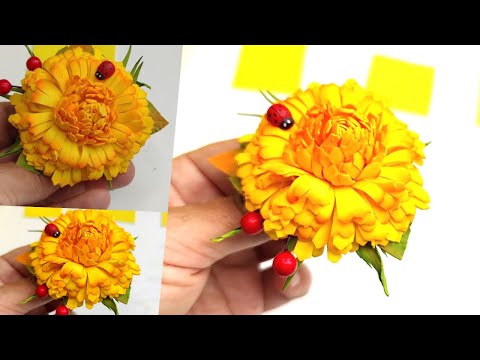 Видео: МК / DIY🍁😍 Яркие Осенние резиночки для волос из Фоамирана 🌹🌹 🌹