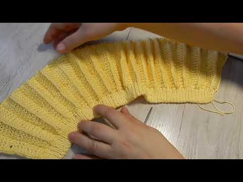 Видео: ЮБКА Вязаная спицами плиссе гофре  на девочку 2 года