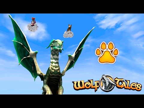 Видео: Играю на ДРАКОНЕ выше облаков в Wolf Tales