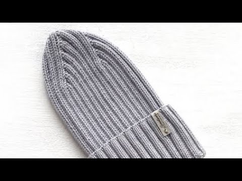 Видео: Шапка резинкой 2/2 макушка по диагонали