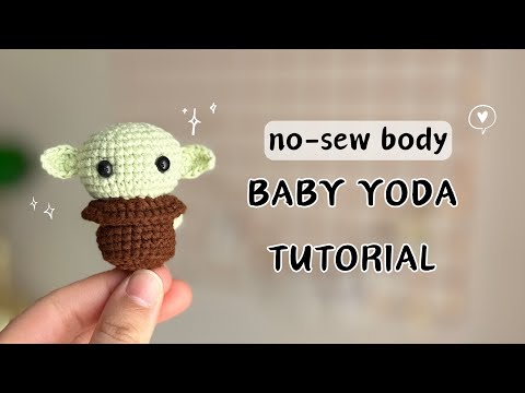 Видео: Амигуруми Малыш Йода | Как связать Малыша Йоду крючком - Брелок для ключей