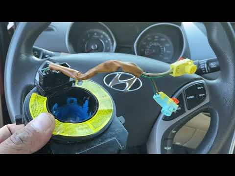 Видео: Замена часовой пружины Hyundai Elentra 2011-2020, снятие подушки безопасности рулевого управления...