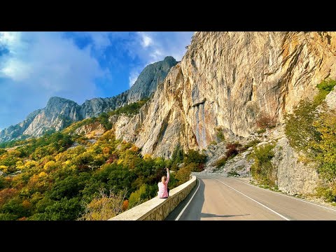 Видео: КРЫМ. Магия ЗОЛОТОЙ осени. СТАРАЯ дорога от Алупки до Фороса. Севастопольское шоссе. Весь путь