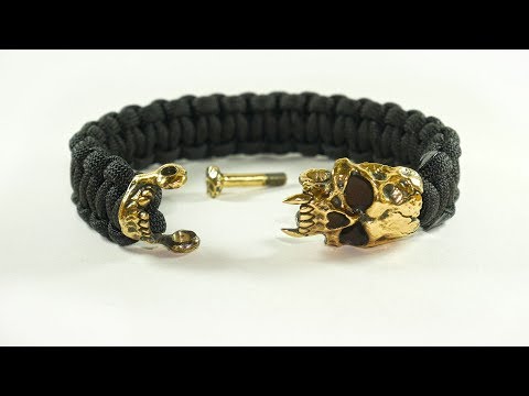 Видео: Браслет из паракорда с застежкой-черепом / Paracord bracelet with shackle skull
