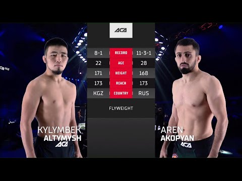 Видео: Кылымбек Алтымыш vs. Арен Акопян | Kylymbek Altymysh vs. Aren Akopyan | ACA 145