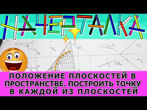 Видео: Определить положение плоскостей в пространстве. Построить точки на данных плоскостях