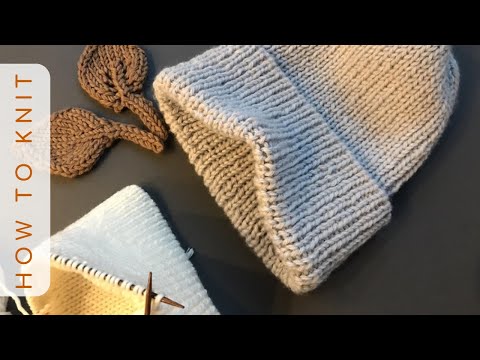 Видео: ❤️Красивый фиксированный отворот(подгиб)❤️ спицами для шапок резинкой 1х1❤️How to Make a Folded Brim