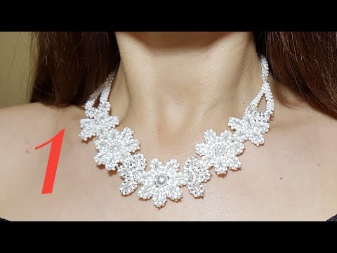 Видео: PEARL necklace/Beaded necklace/ЖЕМЧУЖНОЕ КОЛЬЕ/Жемчужное ожерелье/ 1