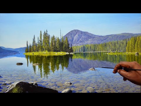 Видео: Как нарисовать зеркала воды и подводные детали | Таймлапс #153