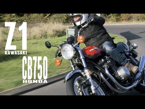 Видео: Kawasaki Z1 против Honda CB750 — японские соперники по супербайкам