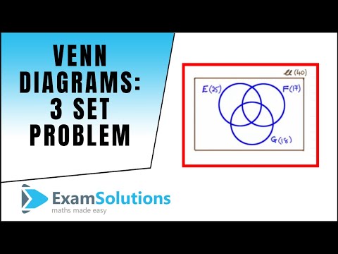 Видео: Диаграммы Венна - задача с тремя множествами: ExamSolutions Maths Revision
