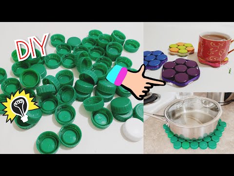 Видео: Не выбрасывайте крышки от бутылок. Bottle caps crafts ideas. Waste material ideas. DIY