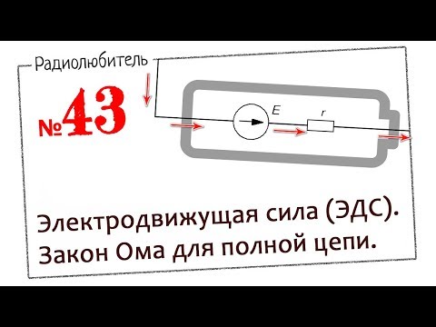 Видео: Урок №43. Электродвижущая сила (ЭДС), Закон Ома для полной цепи.