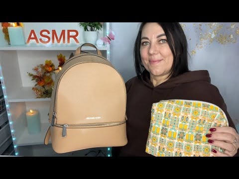 Видео: ASMR Что в моем рюкзаке MICHAEL KORS?/What's in my backpack?/РЕЛАКС Триггеры Мягкий Таппинг