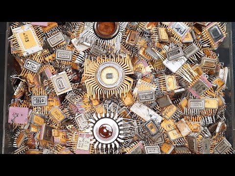 Видео: Золото из разных керамических микросхем Отличный выход!