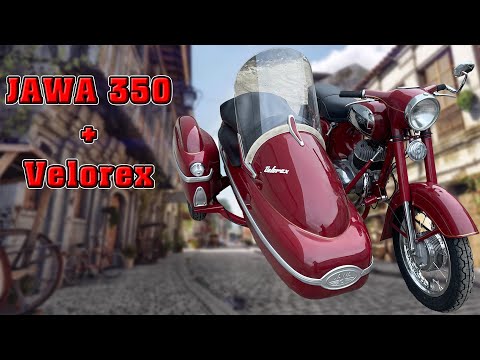 Видео: Jawa 350 mod. 360 c коляской Velorex.