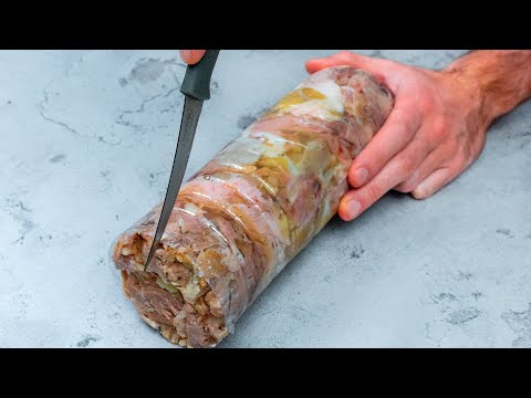 Видео: Целый год искала этот рецепт - ветчина из свиной рульки, в бутылке!