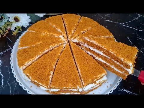 Видео: МЕДОВИК за 30 минут!Простой рецепт без раскатки коржей / Honey Cake recipe/