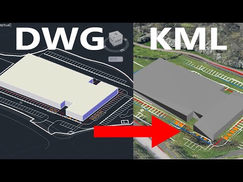 Видео: Создание KML файла из DWG