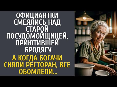 Видео: Официантки смеялись над посудомойщицей, приютившей бродягу… А когда богачи сняли ресторан, обомлели…